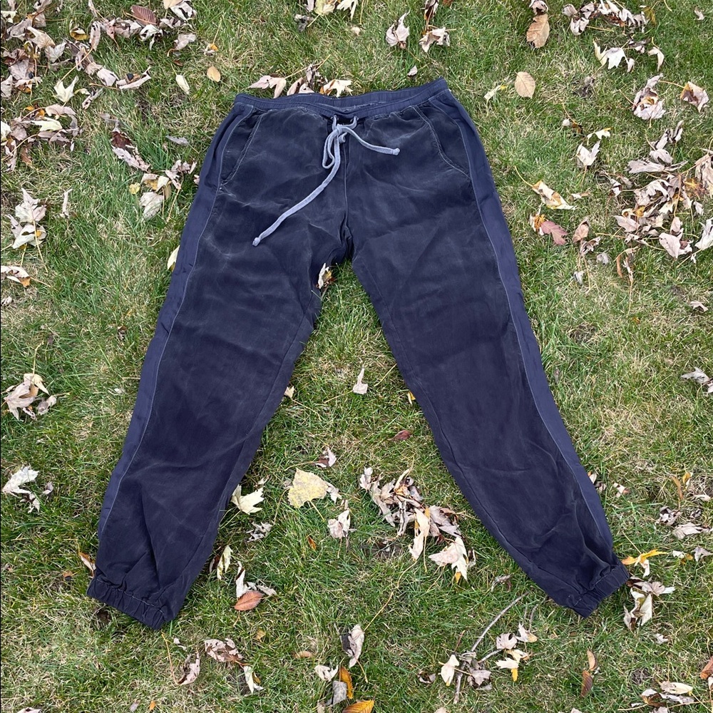 Navy Blue and Distressed Black Jogger Pants